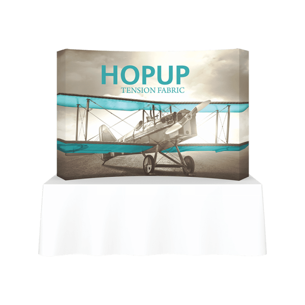 Hopup-7-5ft-curved-tabletop-tension-fabric-display_full-fitted-graphic-front
