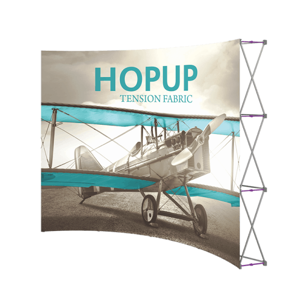 Hopup-10ft-curved-full-height-tension-fabric-display_front-graphic-right