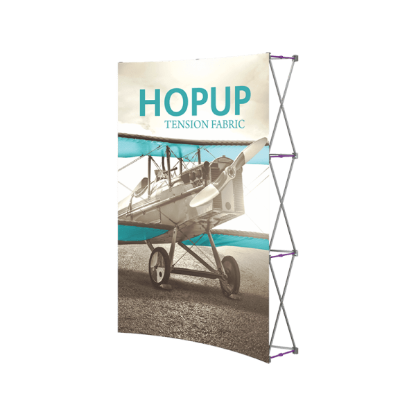 Hopup-5point5ft-curved-full-height-tension-fabric-display_front-graphic-right