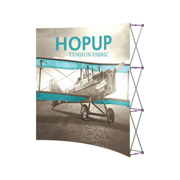 Hopup-7point5ft-curved-full-height-tension-fabric-display_front-graphic-right