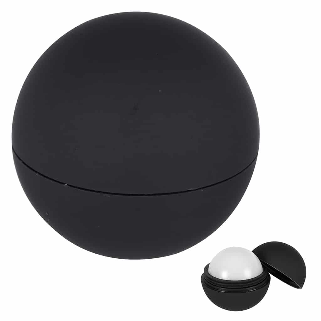 RUBBERIZED LIP MOISTURIZER BALL Black Blank