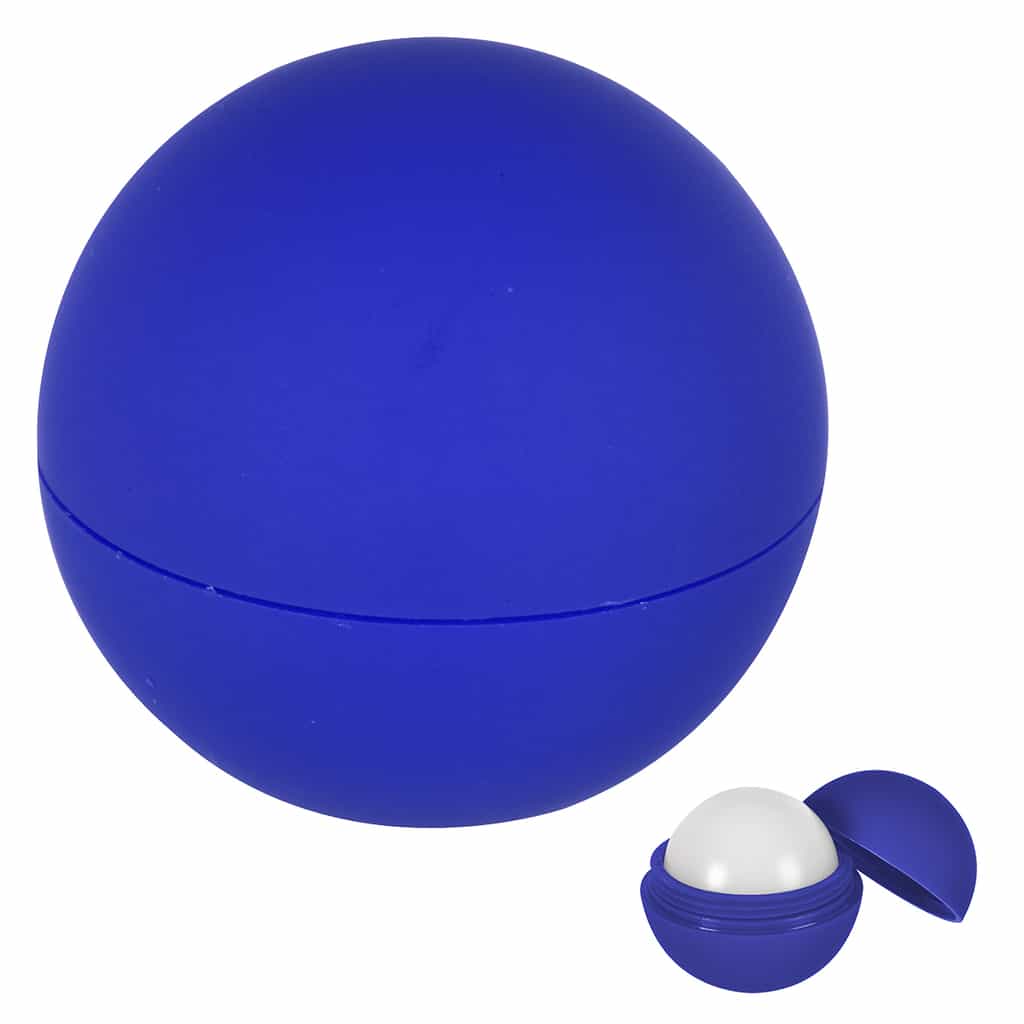 RUBBERIZED LIP MOISTURIZER BALL Blue Blank