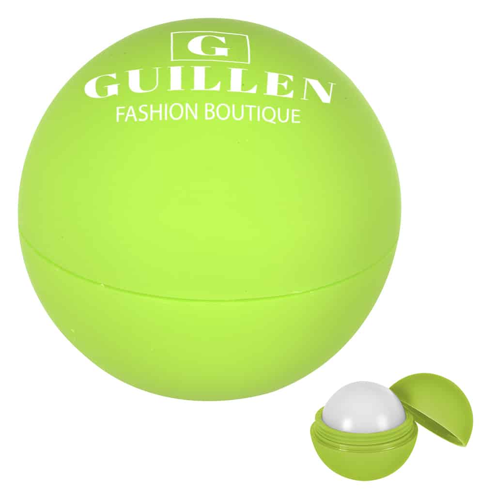 RUBBERIZED LIP MOISTURIZER BALL Lime Green