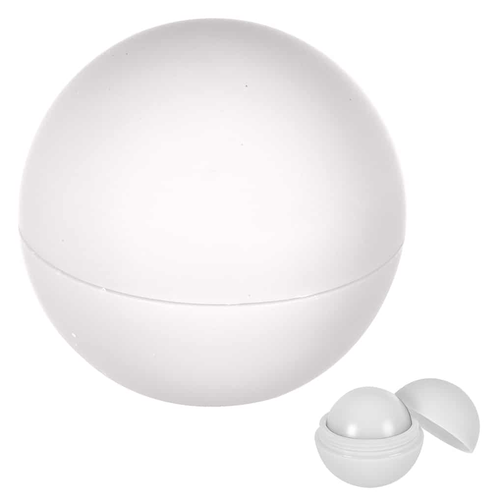 RUBBERIZED LIP MOISTURIZER BALL White blank