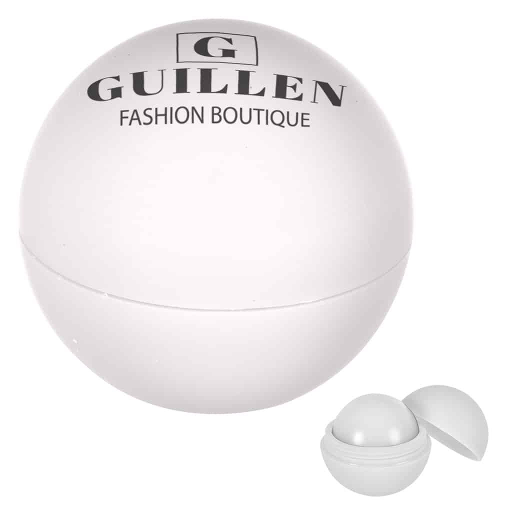 RUBBERIZED LIP MOISTURIZER BALL White