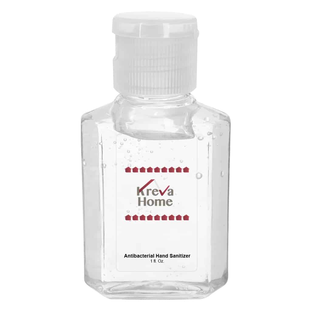 1oz Hand Sanitizer Clear Printed