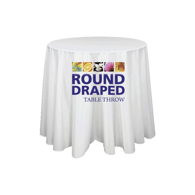Round Draped Table Throw